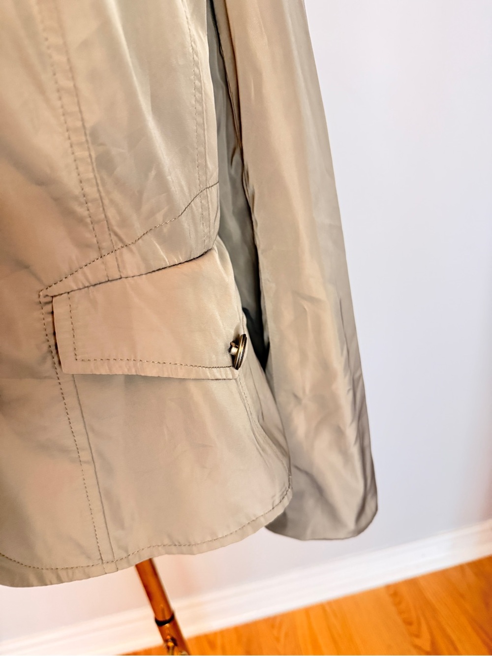 Mario Serrani Italy Utility Blazer Jacket - Khaki Grey (Size 12) - Picture 3 of 10